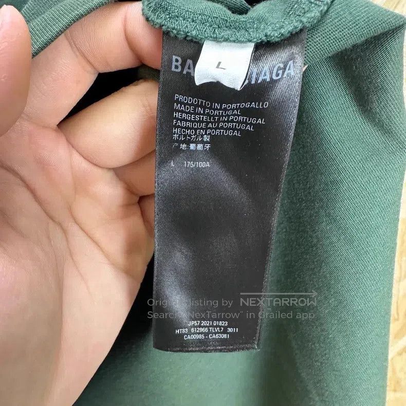 Balenciaga Balenciaga City Series Dark Green and White Retro T-Shirt Size US L / EU 52-54 / 3 - 4 Thumbnail