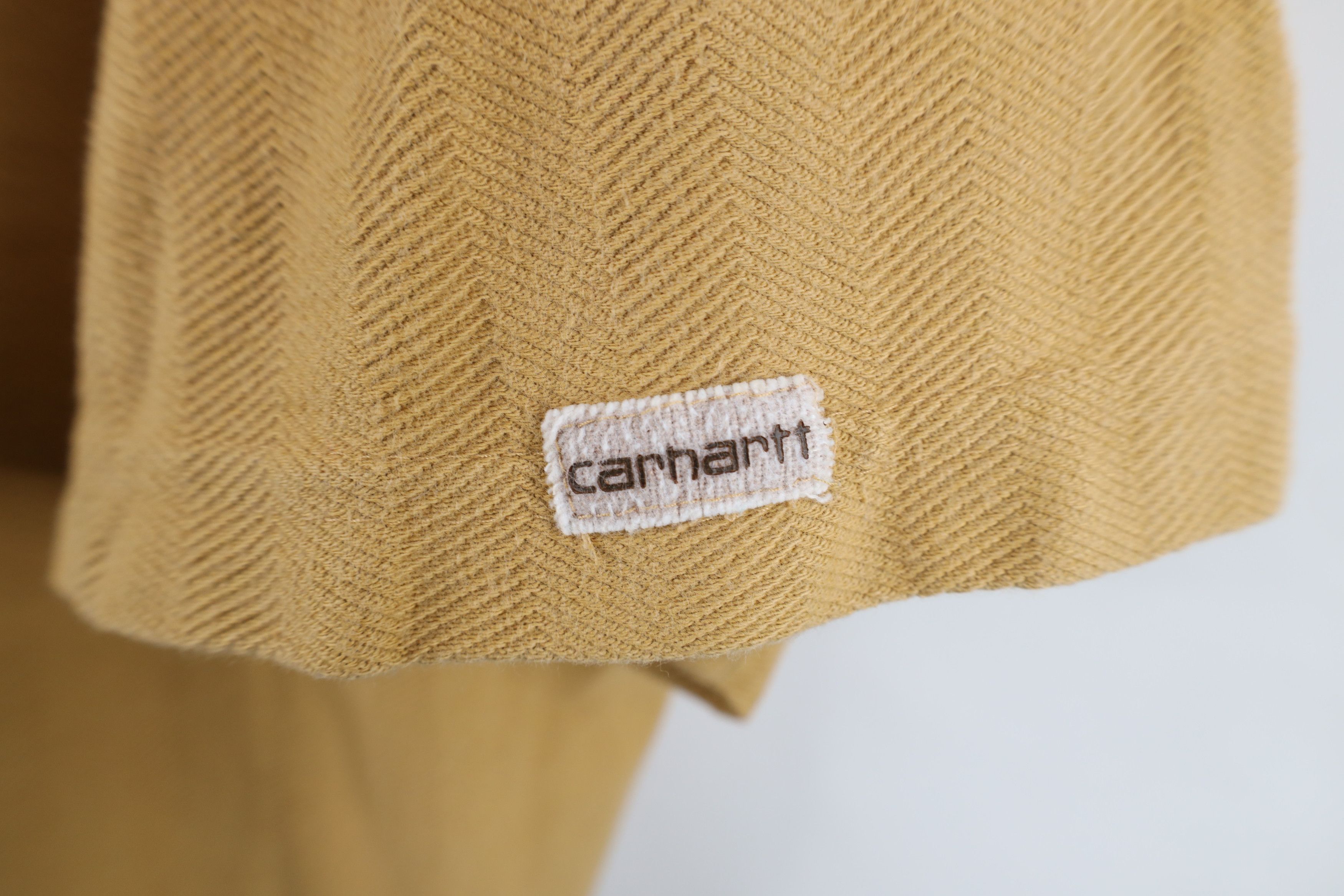 Carhartt Vintage 90s Carhartt Spell Out Herringbone Henley T-Shirt Size US XXL / EU 58 / 5 - 4 Thumbnail