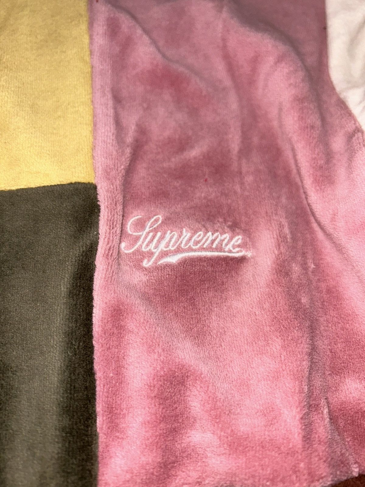 Supreme Supreme Patchwork Velour L/S Polo Size US XL / EU 56 / 4 - 3 Thumbnail