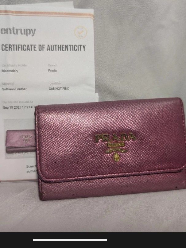 Prada Authentic Prada Metallic Key Wallet Size ONE SIZE - 1 Thumbnail