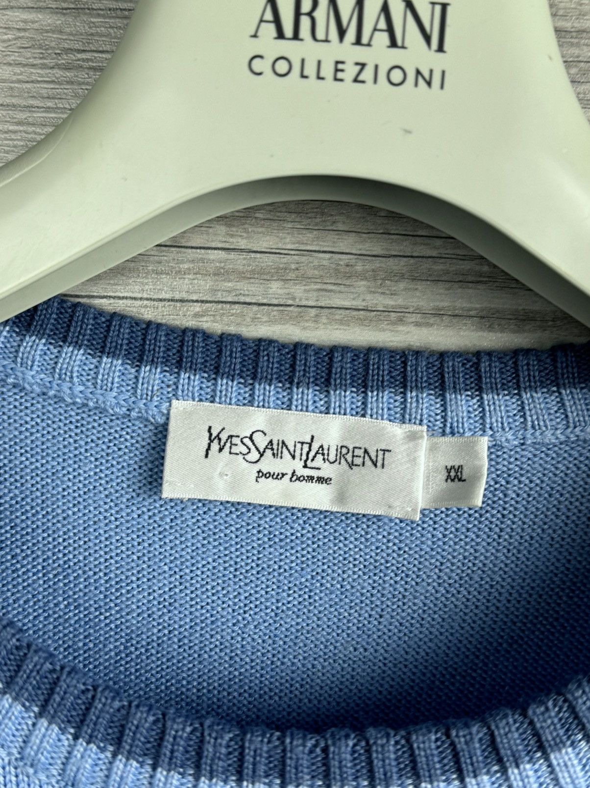 Yves Saint Laurent Rare Vintage Sweater Big Logo Yves Saint Laurent YSL Size US XXL / EU 58 / 5 - 5 Thumbnail
