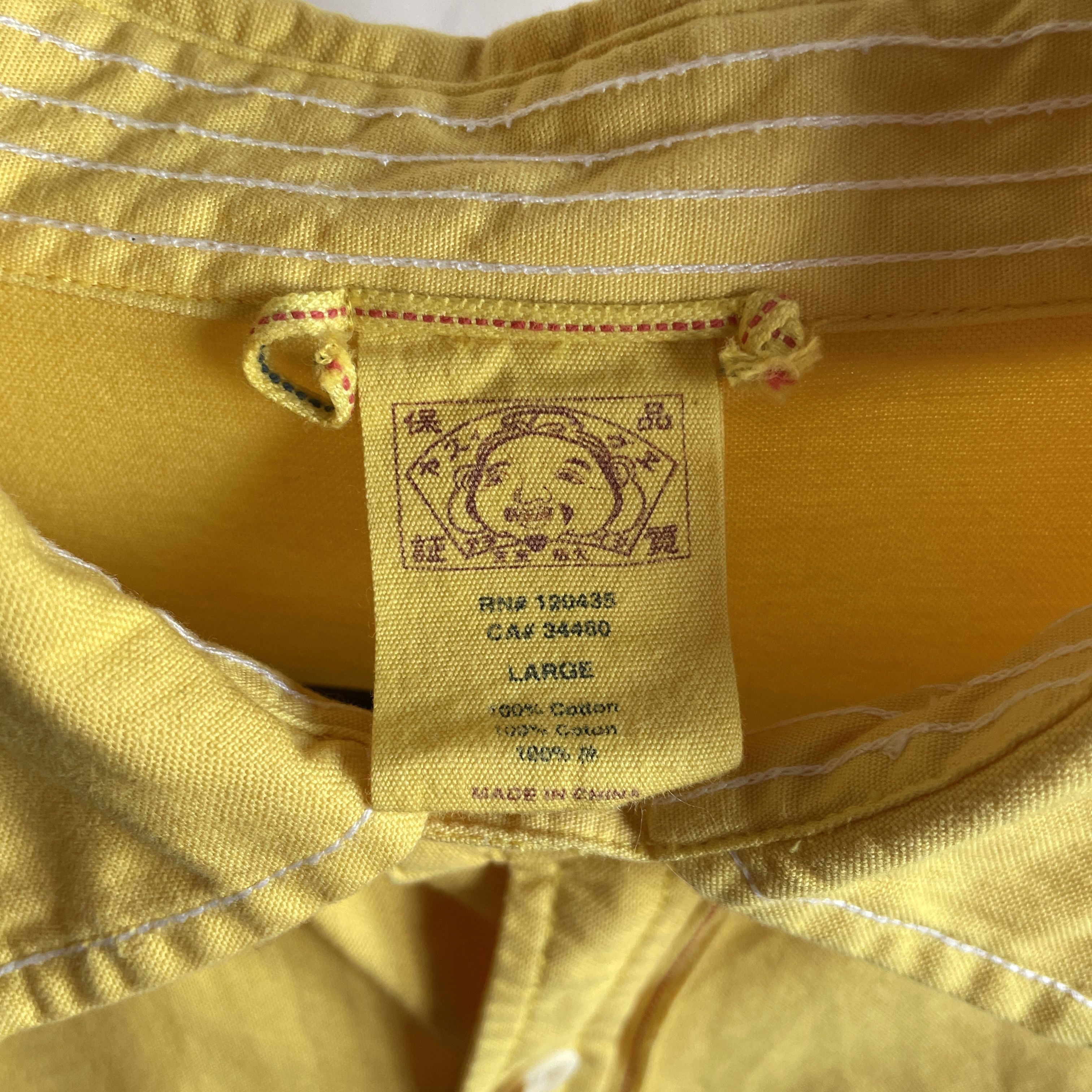 Evisu Evisu Japanese Yellow Selvedge Shirt Size L Size US L / EU 52-54 / 3 - 10 Thumbnail