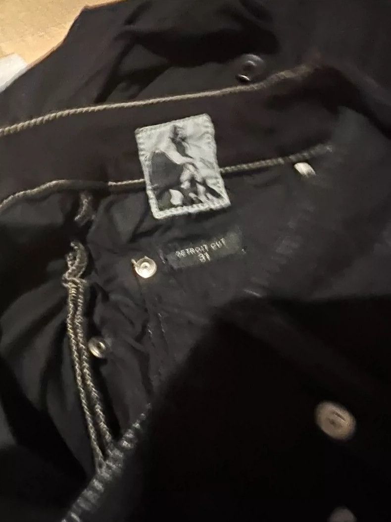 Rick Owens Rick Owens Black Destruction Wax Coated Jeans Size US 31 - 6 Thumbnail
