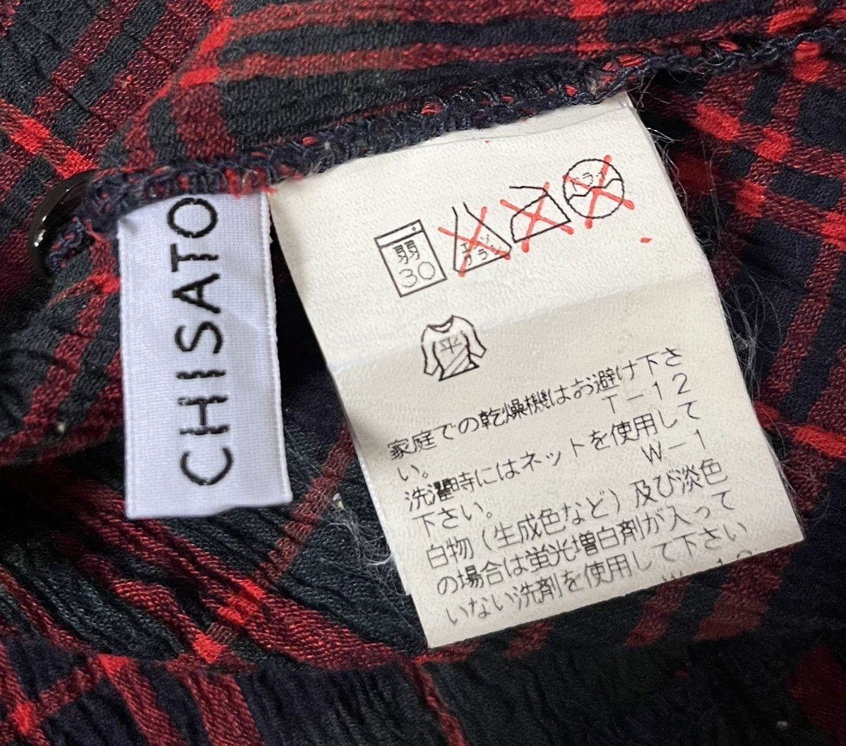 Issey Miyake Vintage tsumori chisato pleated checkered print shirt Size S / US 4 / IT 40 - 2 Thumbnail