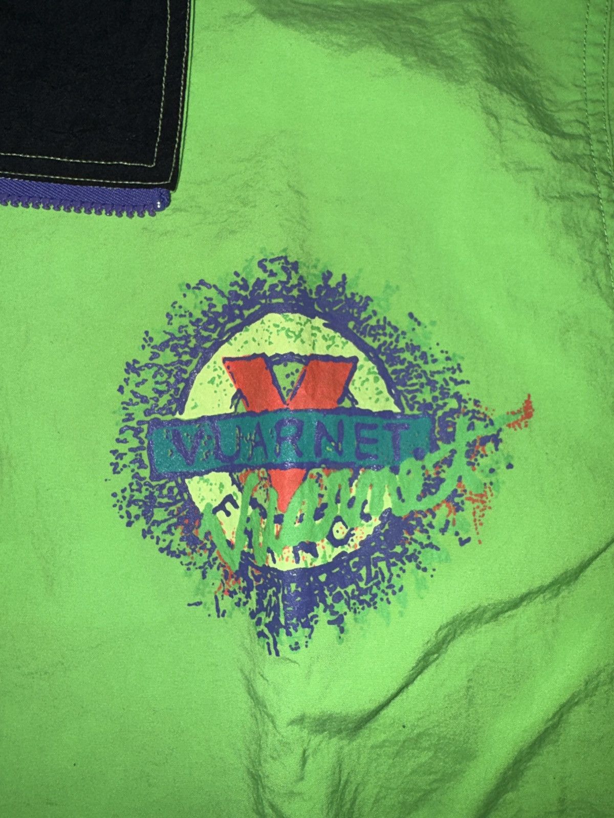 Vuarnet Vintage 90’s Vuarnet France Bright Green Windbreaker Jacket Size US XL / EU 56 / 4 - 5 Thumbnail