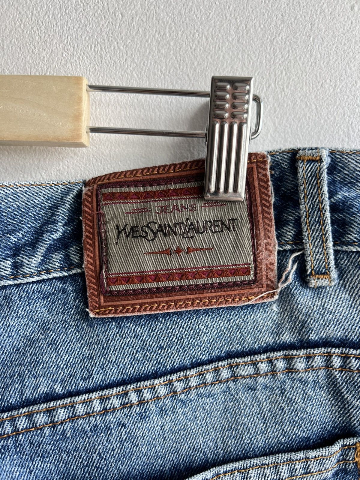 Yves Saint Laurent Vintage Yves Saint Laurent YSL Mens Blue Denim Jeans Pants Size US 39 - 6 Thumbnail