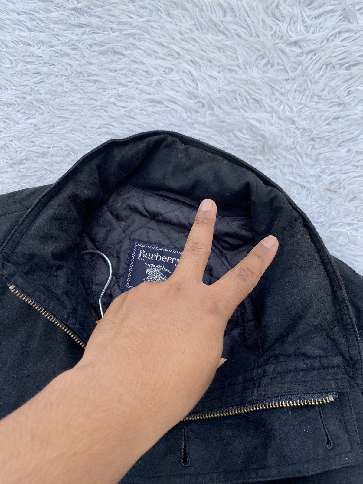Burberry Rare Vintage 90s Burberry Black Jacket Size US L / EU 52-54 / 3 - 21 Thumbnail