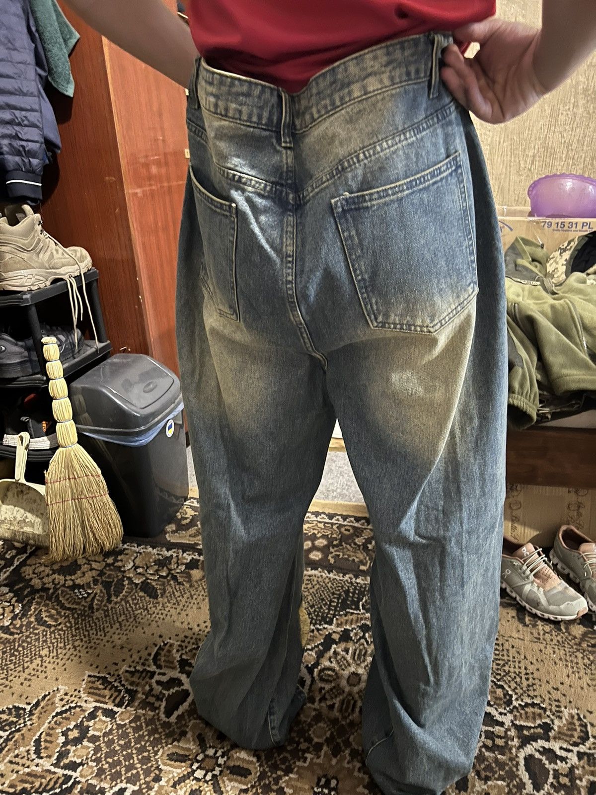 Japanese Brand INDIGO VINTAGE EXTREME RIP-FRONT STRAIGHT LEG OPIUM JEANS Size US 38 / EU 54 - 13 Thumbnail