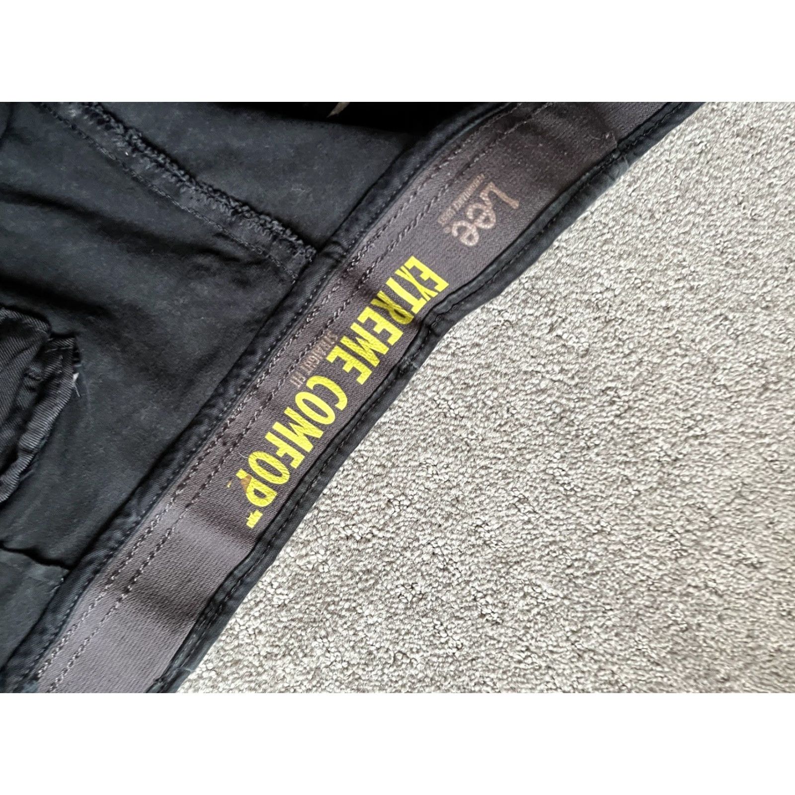 Lee Lee Jeans Pant, Men's, Straight, Black, 44x24 Inseam Hemmed, Comfort Khakis, 44 Waist, 44x23 Hemmed, Regular Size, Mens, Black, Comfort Size US 44 / EU 60 - 5 Thumbnail