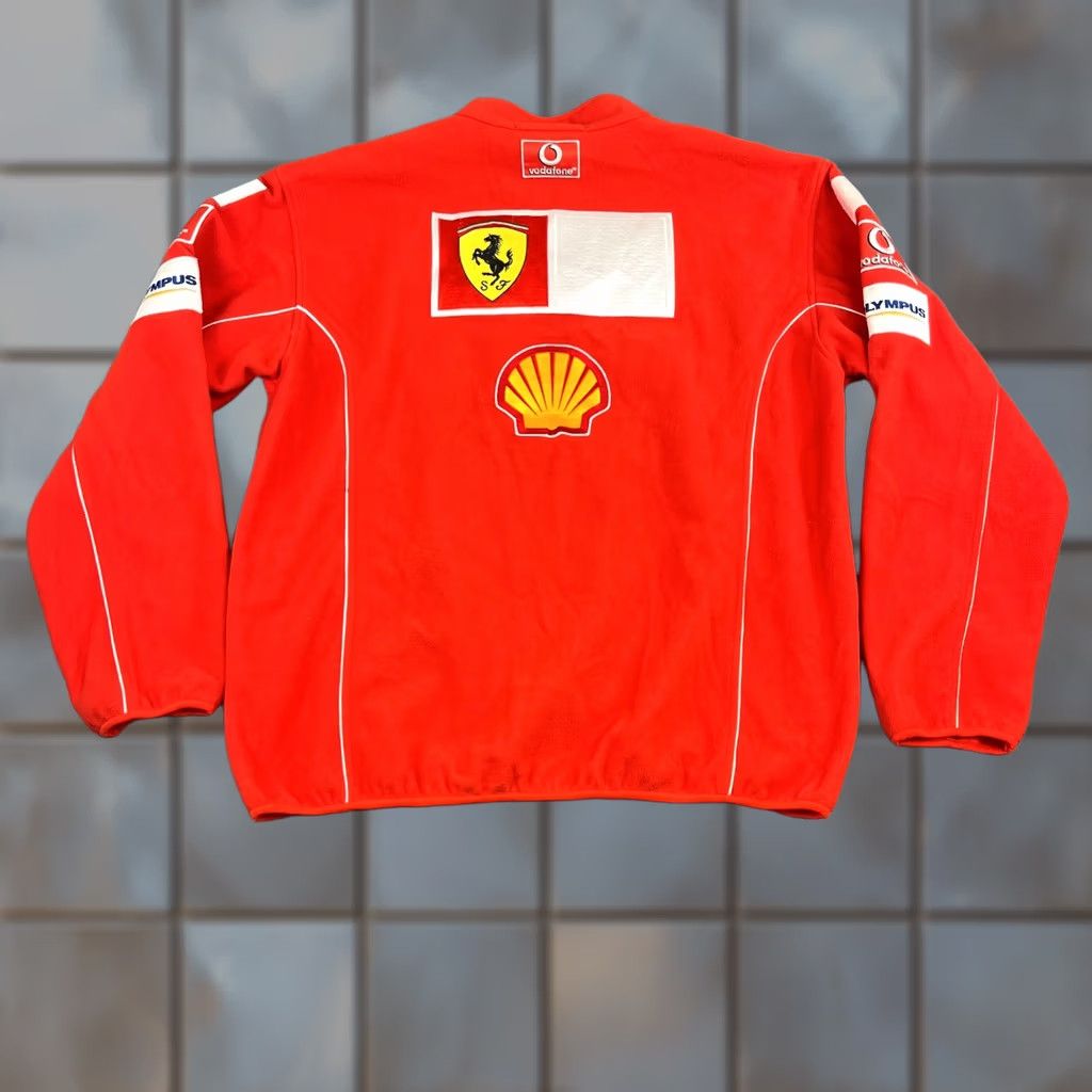 Fila VINTAGE FILA Ferrari Mens Fleece Pullover 1/4 Zip XXL Italy Schumacher Era Scuderia Jumper Red Long Sleeve Logo Pocket 2XL Mens Size US XXL / EU 58 / 5 - 1 Thumbnail