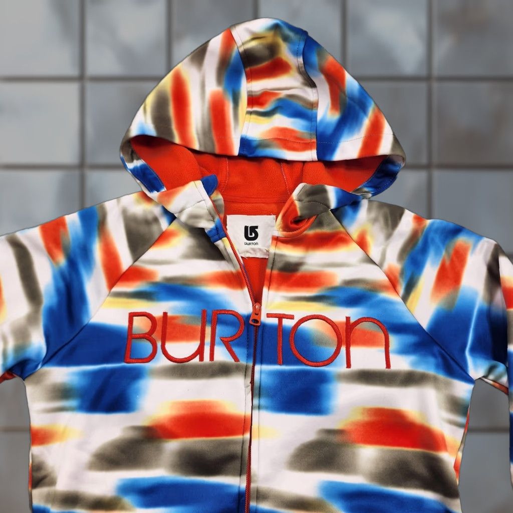 Burton Hoodie Womens Large Multicolor Full Zip WB Peak Fleece Lined Snowboard
