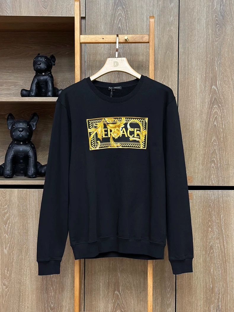 Versace VERSACE Black Embroidered Crewneck Sweatshirt - dmc Size US M / EU 48-50 / 2 - 1 Thumbnail