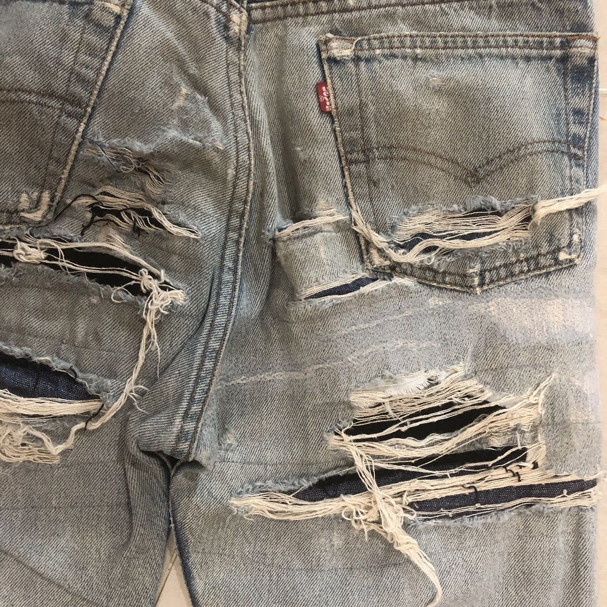 Levi's × Vintage 501 Button 552 Distress Denim Pants Size US 28 / EU 44 - 7 Thumbnail