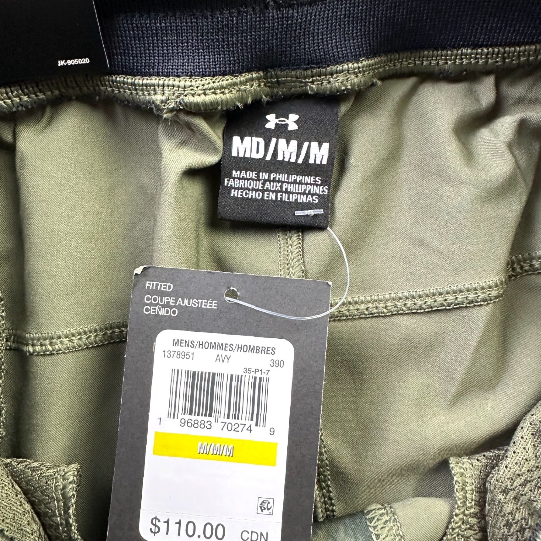 Under Armour Under Armour Pants Mens Medium Green Printed Elite Tapered Sportstyle Size US 31 - 6 Thumbnail