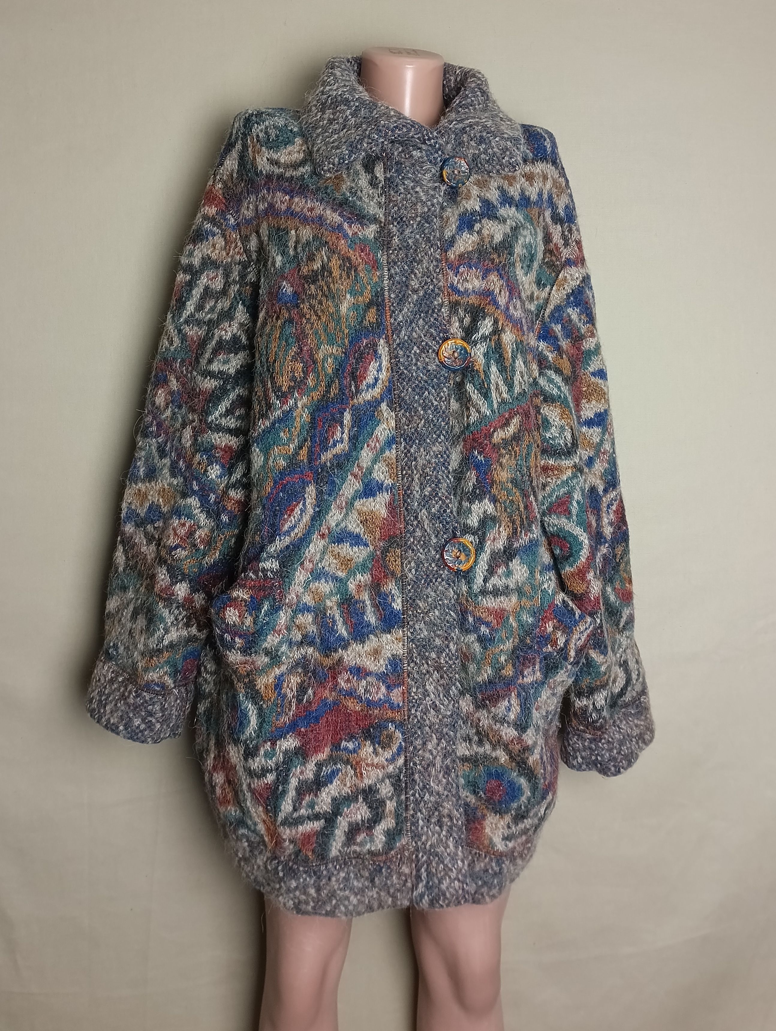 Missoni × Vintage MISSONI Floral 80s Wool Mohair Alpaca Doubleside Coat S Size S / US 4 / IT 40 - 5 Thumbnail