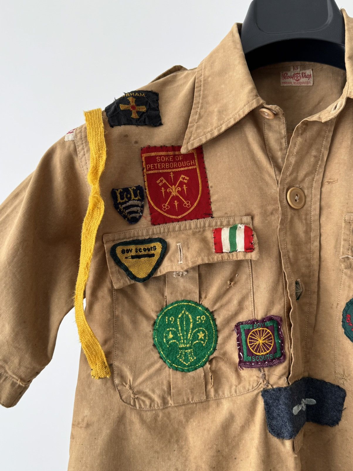 Vintage Original 1940s British Boy Scouts Patches Shirt Size US S / EU 44-46 / 1 - 4 Thumbnail