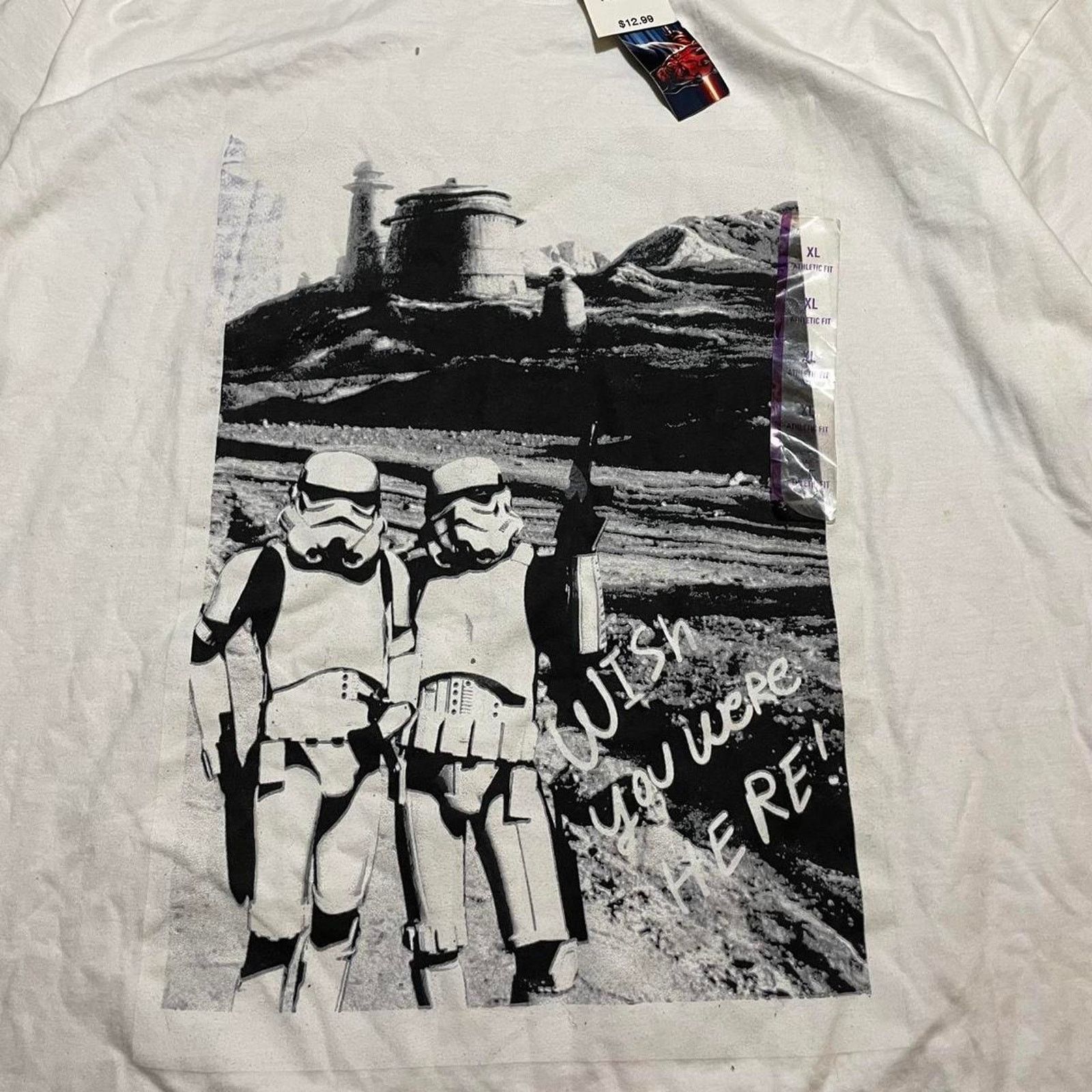 Star Wars NWT 2000s Star Wars white t-shirt “wish you were here” XL Size US XL / EU 56 / 4 - 2 Thumbnail