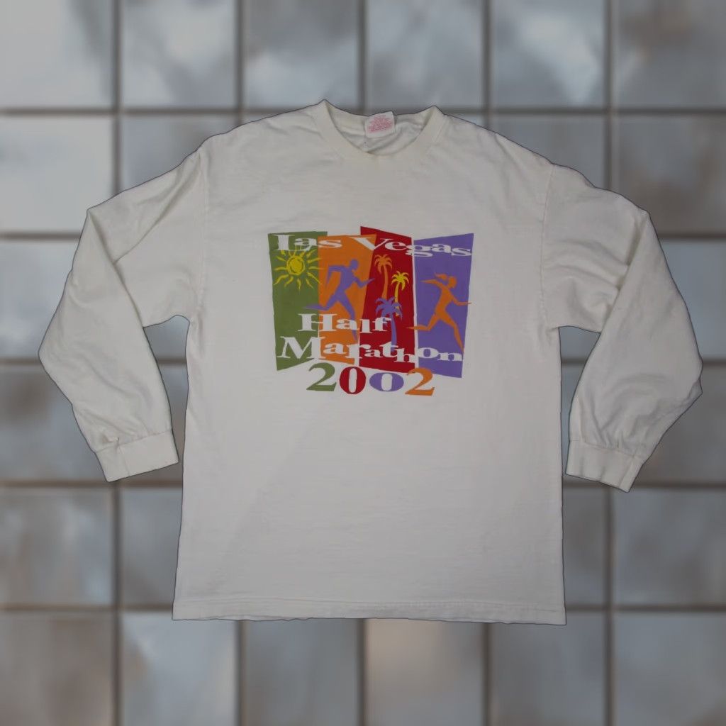 Vintage VINTAGE Las Vegas Marathon Shirt Men Large White Waltco 2002 Long Sleeve Graphic Size US L / EU 52-54 / 3 - 1 Thumbnail