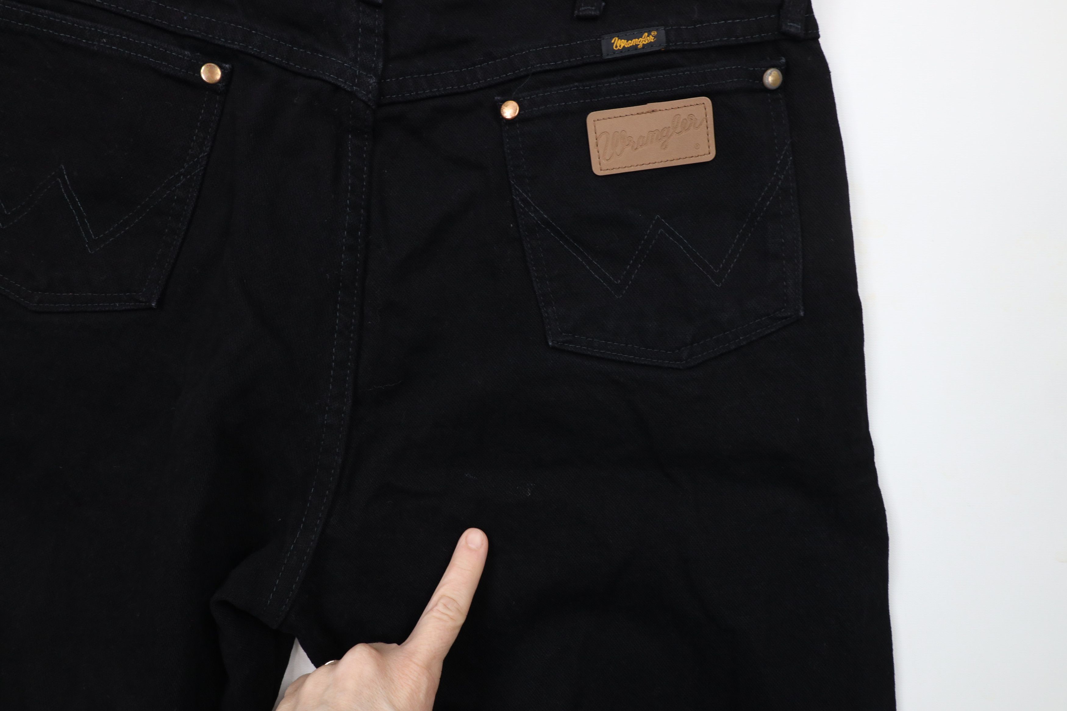 Vintage × Wrangler Vintage Wrangler Straight Leg Denim Jeans Black Cotton Size US 36 / EU 52 - 13 Thumbnail