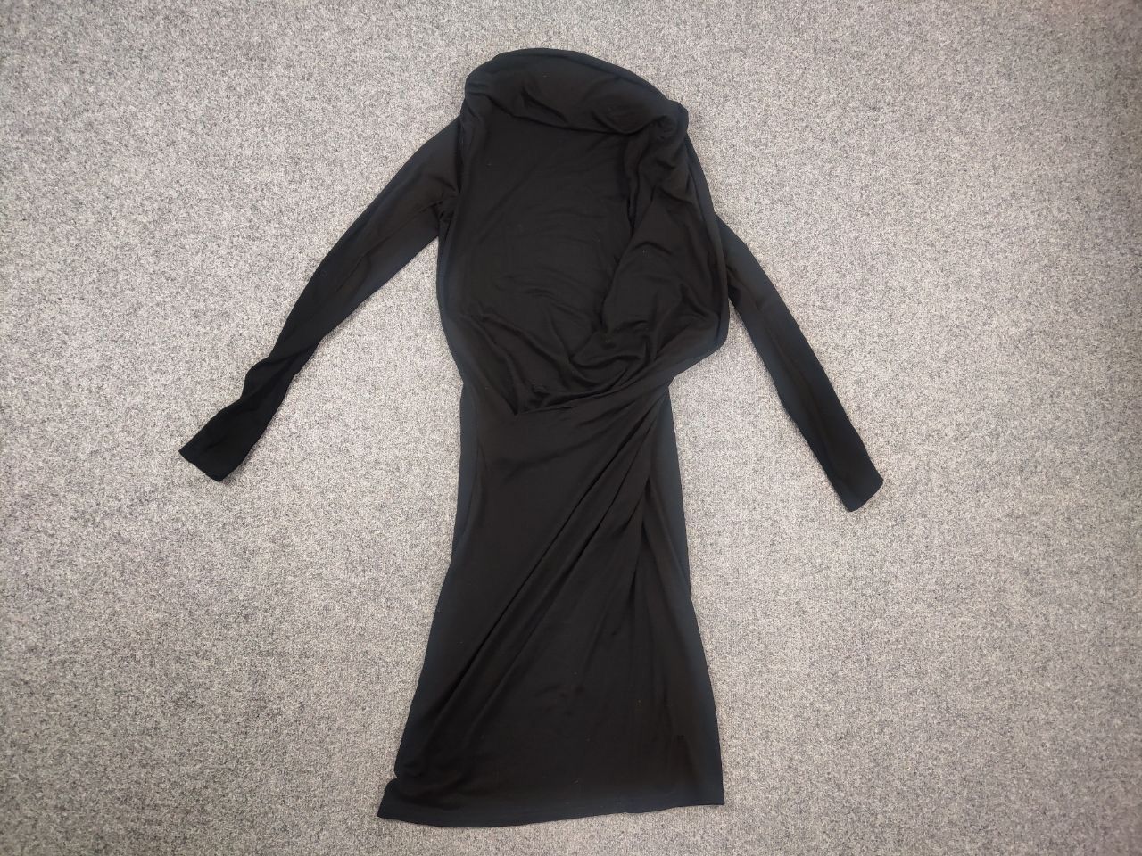 Ann Demeulemeester Ann Demeulemeester Wool Long Sleeve asymmetrical Slim Dress Size L / US 10 / IT 46 - 11 Thumbnail