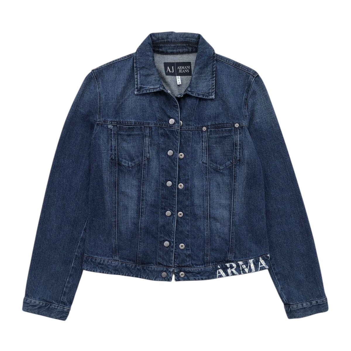 Armani Armani Jeans INDIGO Denim Snap Button JACKET Size M / US 6-8 / IT 42-44 - 10 Thumbnail