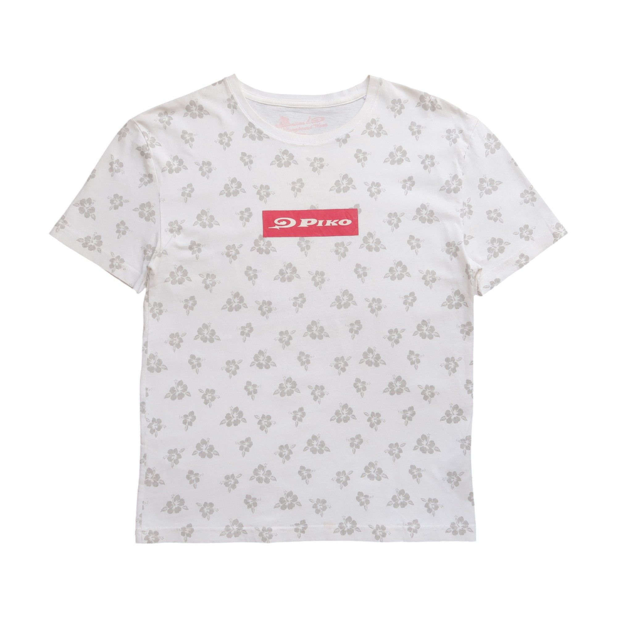 Japanese Brand 2000s Sun Surf by Piko Flower Print White T-Shirt Size US S / EU 44-46 / 1 - 1 Thumbnail