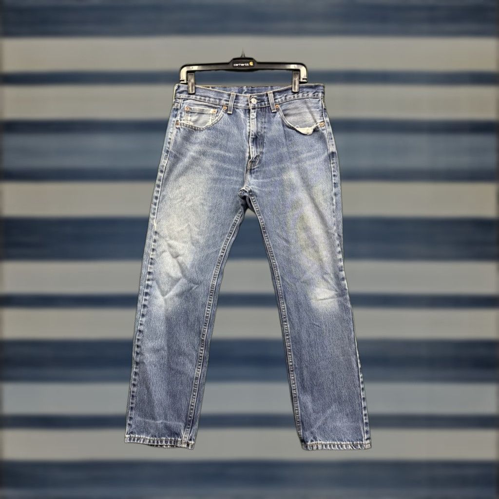 Levi's Levi's 505 Jeans Regular 32x30 Blue Denim Medium Wash Straight Leg Classic Mens Size US 32 / EU 48 - 1 Thumbnail