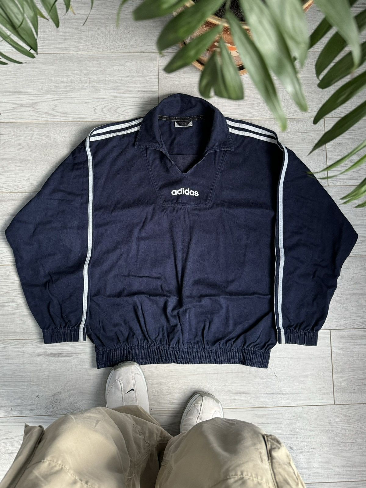 Adidas × Vintage Vintage Adidas logo Track Jacket cotton sweatshirt 90’s Size US S / EU 44-46 / 1 - 2 Thumbnail