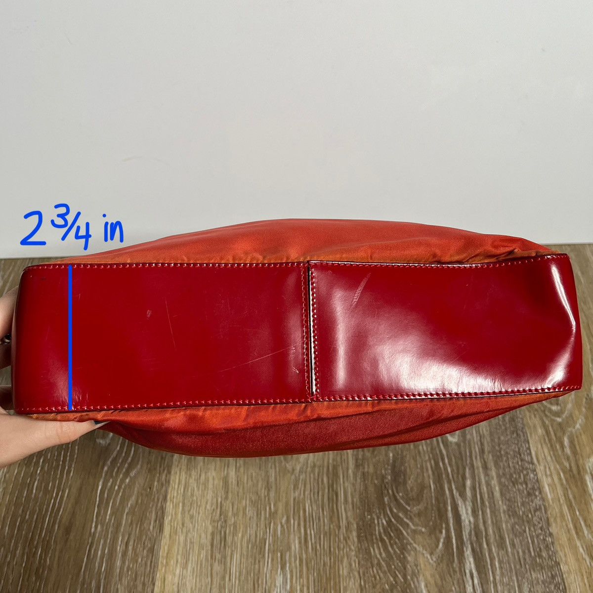 Prada vintage prada red nylon & patent leather bag Size ONE SIZE - 5 Thumbnail