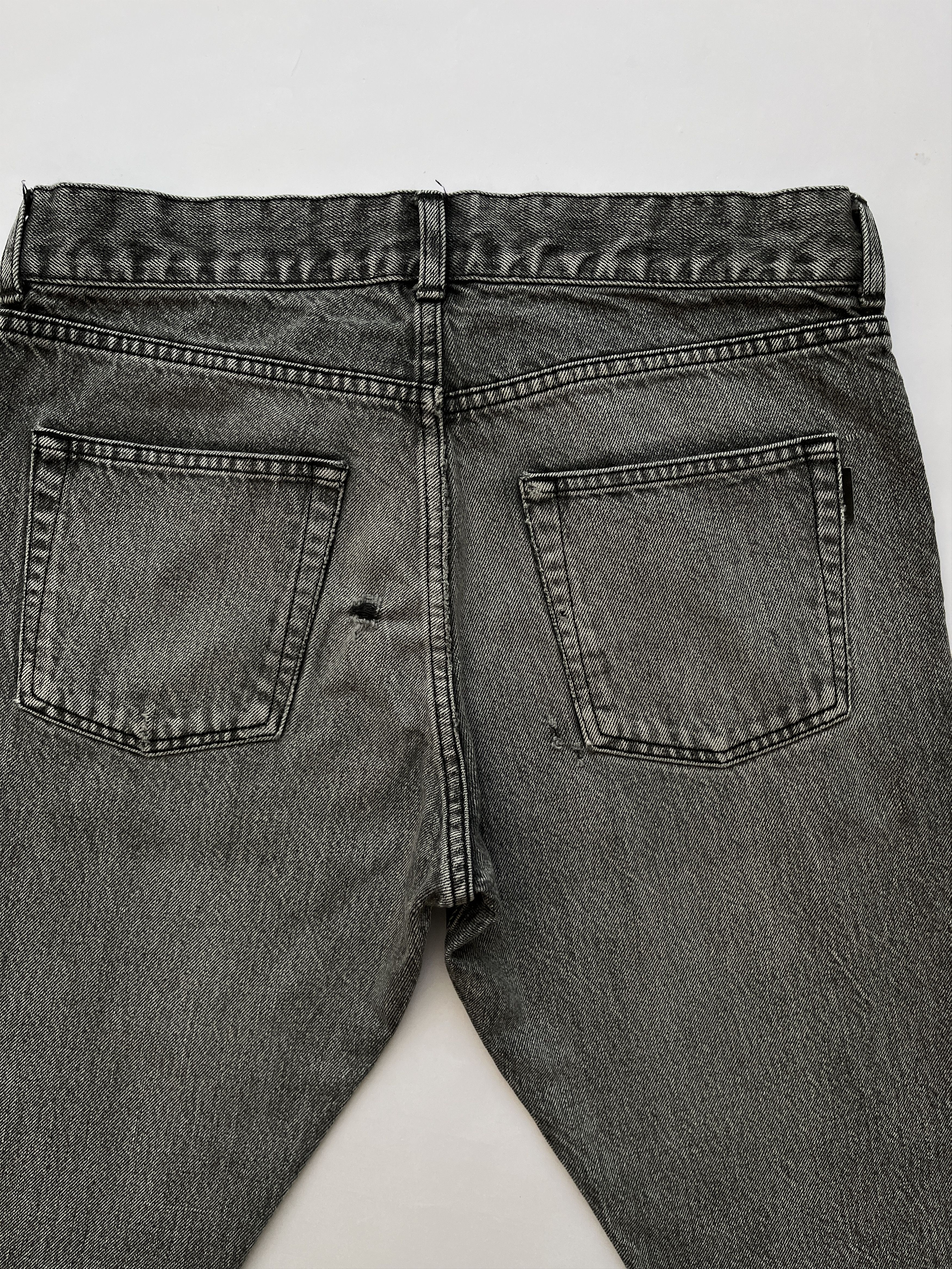 Saint Laurent Paris ⚡️QUICK SALE⚡️2019 Saint Laurent Vaccarello Grey Denim Jeans Size US 29 - 6 Thumbnail