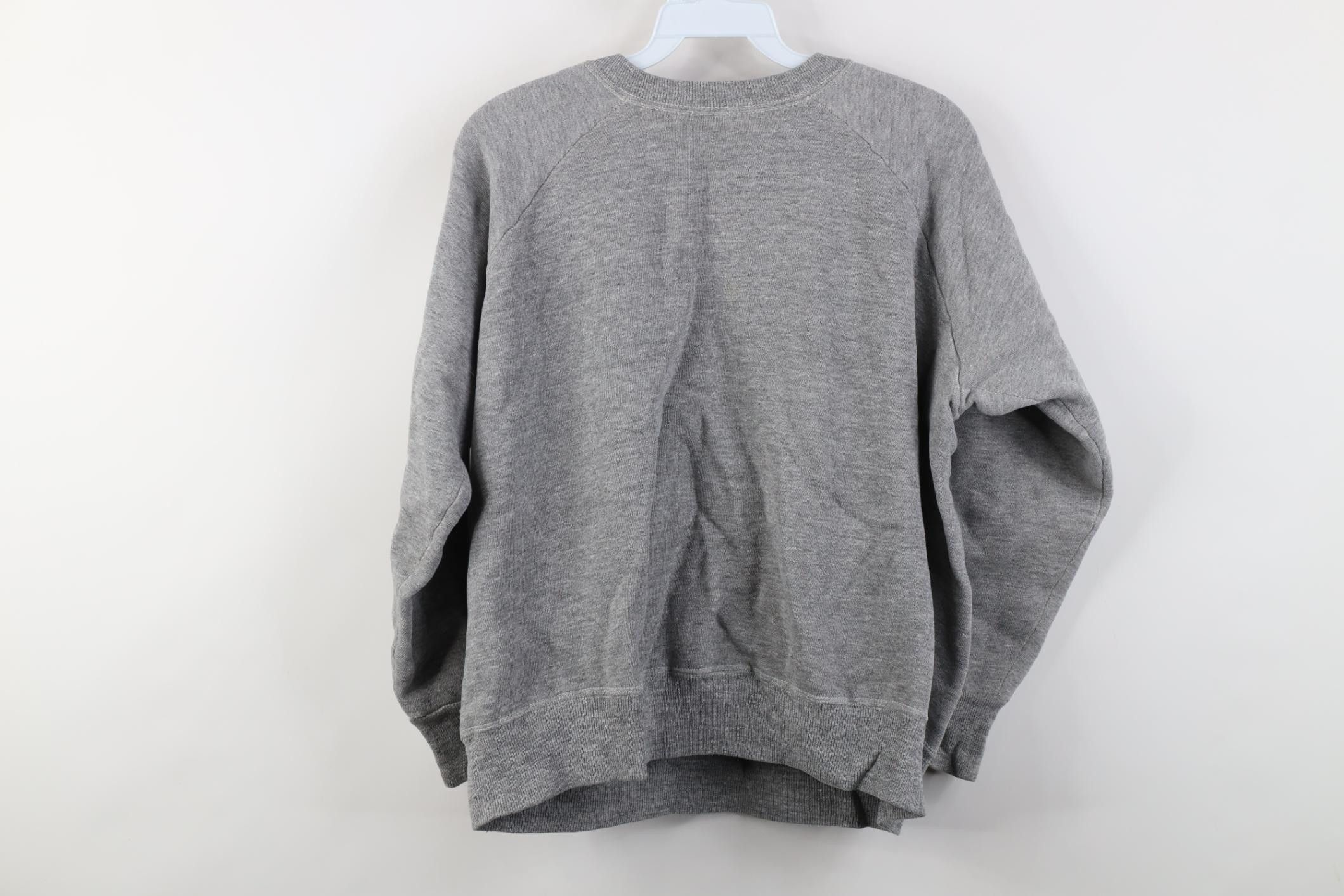 Vintage Vintage 60s 70s Blank Triblend Sweatshirt Heather Gray USA Size US S / EU 44-46 / 1 - 10 Thumbnail