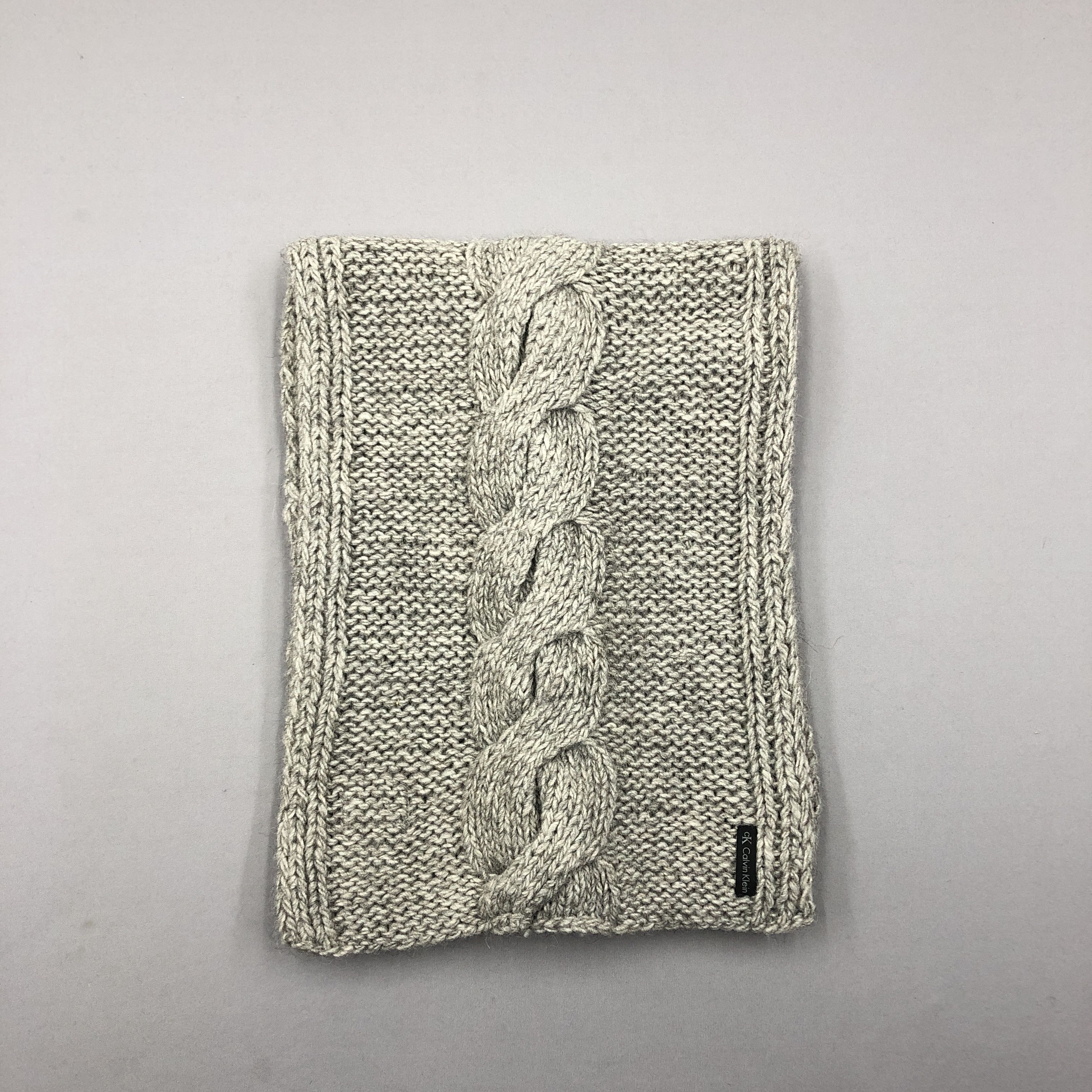Calvin Klein Vintage Calvin Klein Scarf Ribbed Cable Knit Wool Scarves Size ONE SIZE - 3 Thumbnail