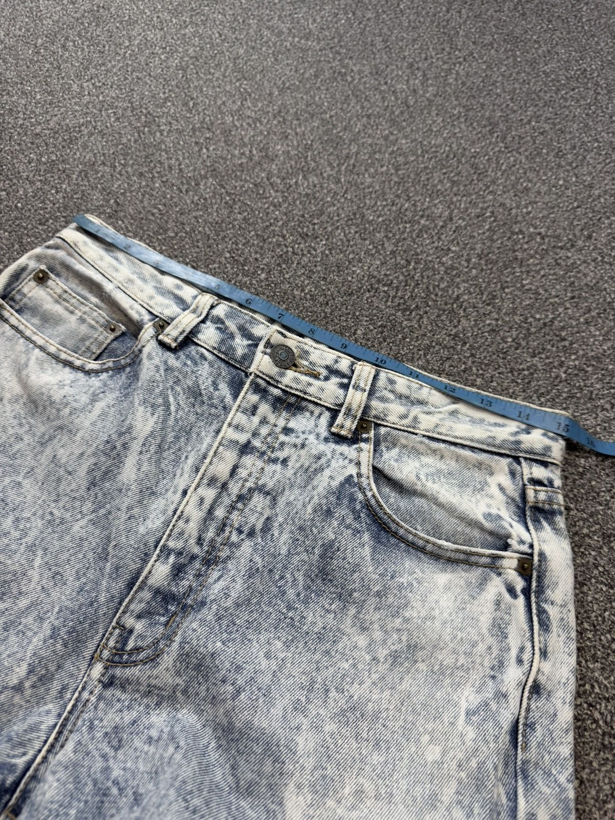 Fashion Victim Vintage 15.5oz Acid Wash Aging Faded Express Japanese Denim Size US 30 / EU 46 - 19 Thumbnail