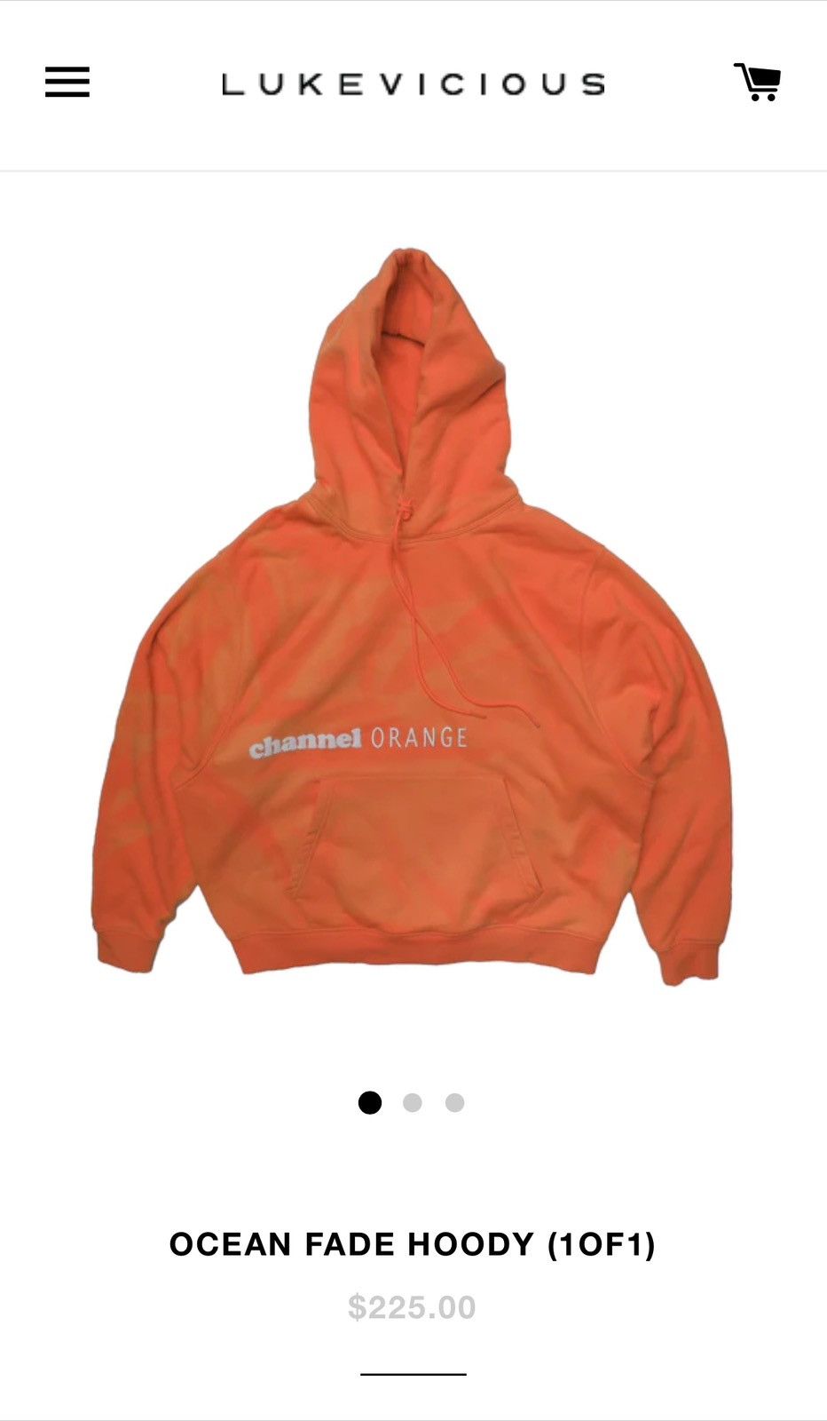 Luke Vicious 1/1 SUN FADED PUFF PRiNT FRANK OCEAN CHANNEL ORANGE HOODiE Size US L / EU 52-54 / 3 - 21 Thumbnail