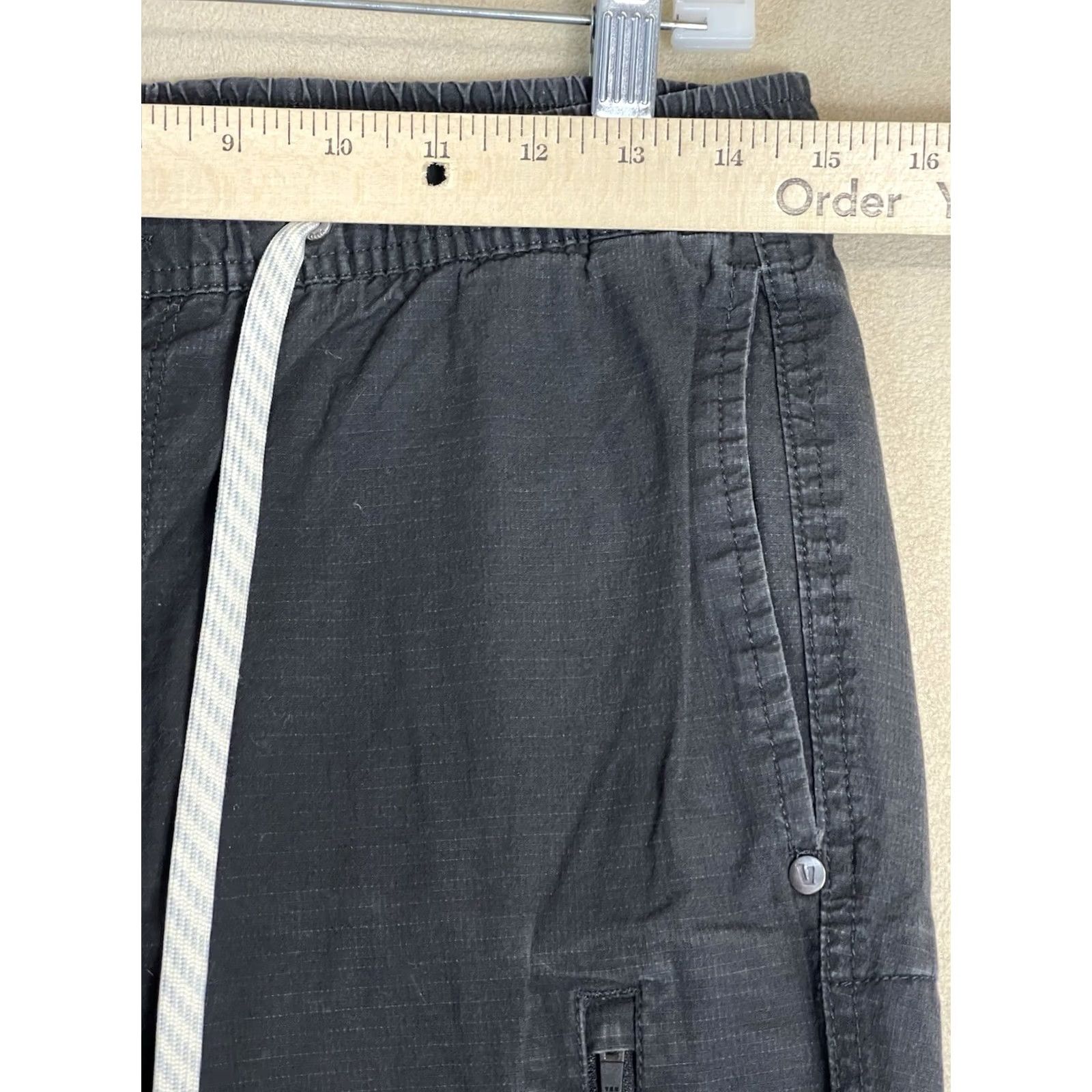 Vuori Vuori Pants Mens M Charcoal Gray Ripstop Pant Tapered Slim Fit Elastic Waist Size US 31 - 5 Thumbnail