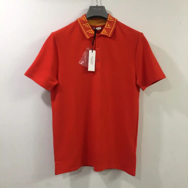 Versace Versace Summer Red Cotton Men's Polo 0089 Size US M / EU 48-50 / 2 - 1 Thumbnail