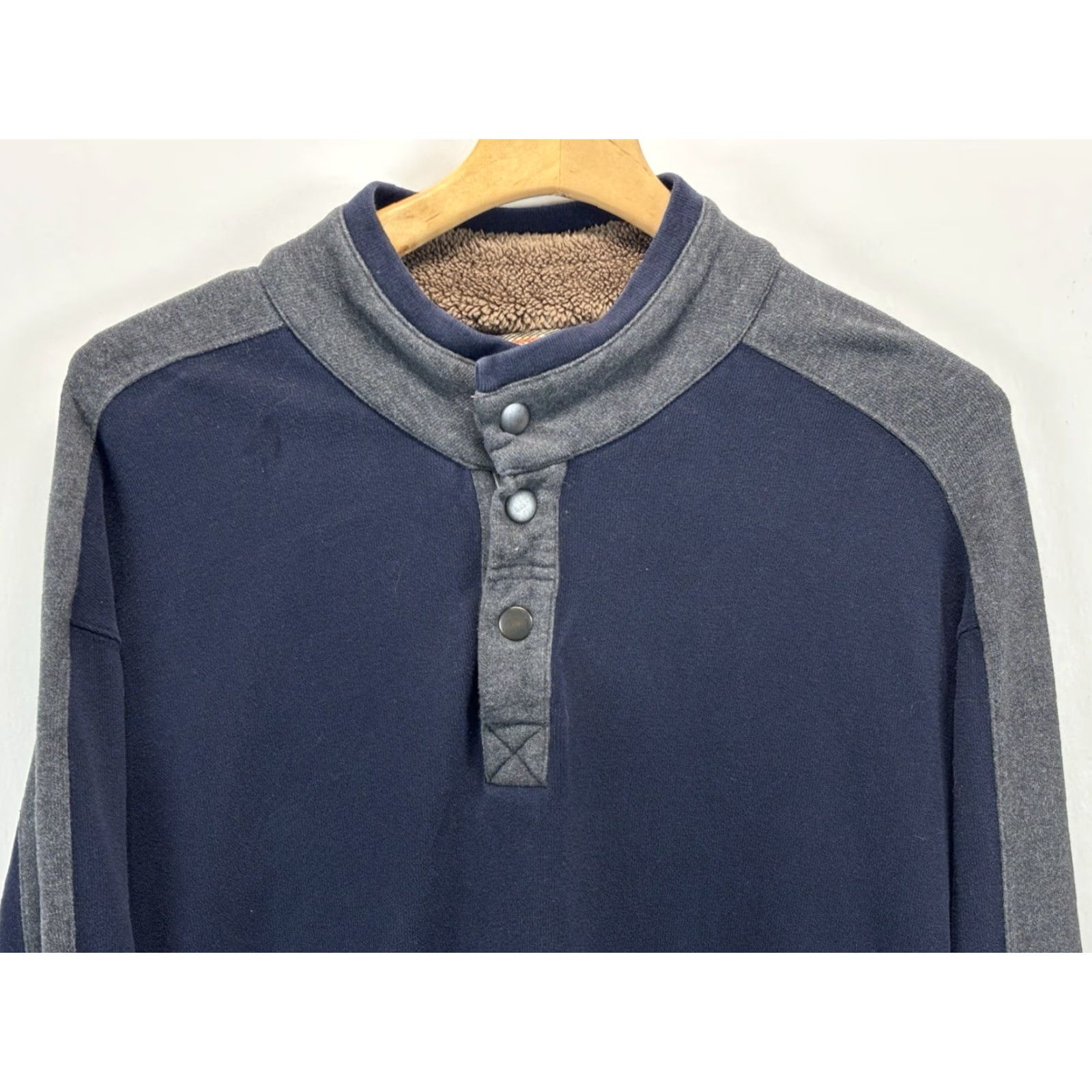 Carbon2Cobalt CARBON 2 COBALT Knit Sweater XL Mens Blue Pullover 1/4 Snap Cotton Casual Fall Winter Size US XL / EU 56 / 4 - 2 Thumbnail