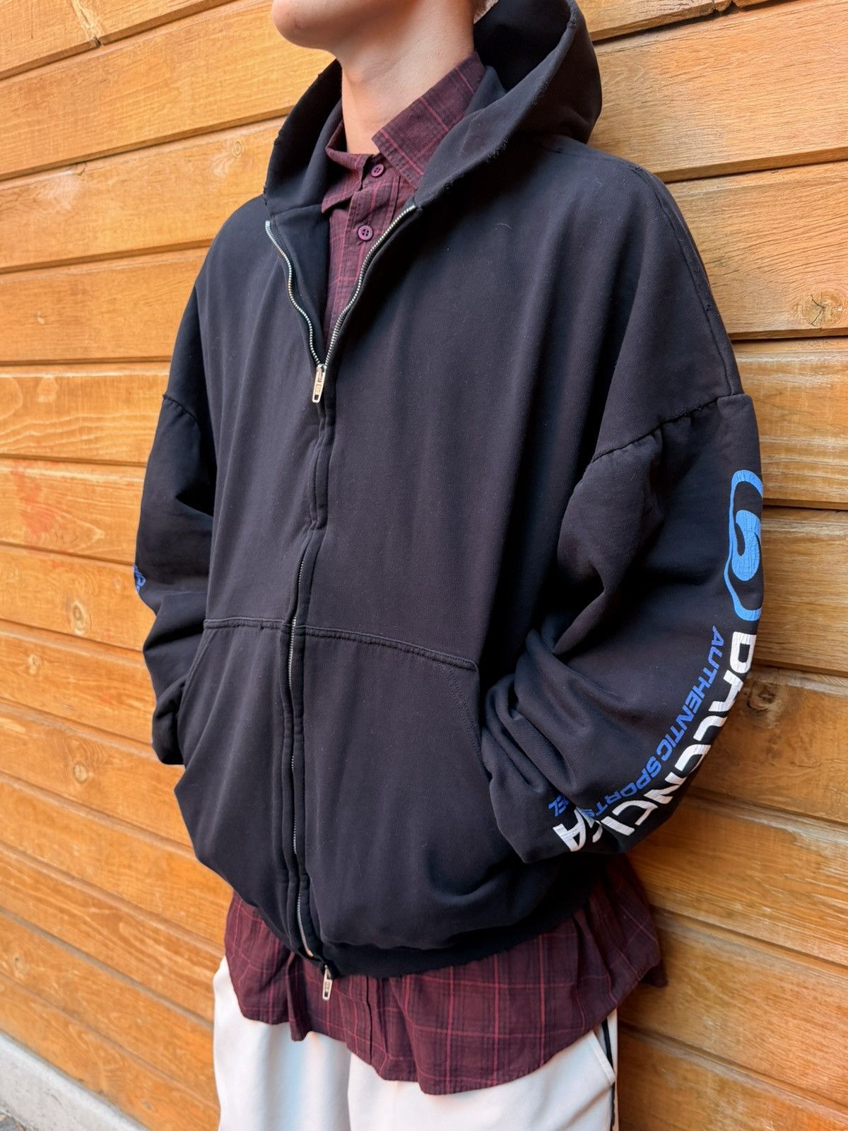 Balenciaga Balenciaga Runway Surfer Flannel Zip Size US L / EU 52-54 / 3 - 1 Thumbnail