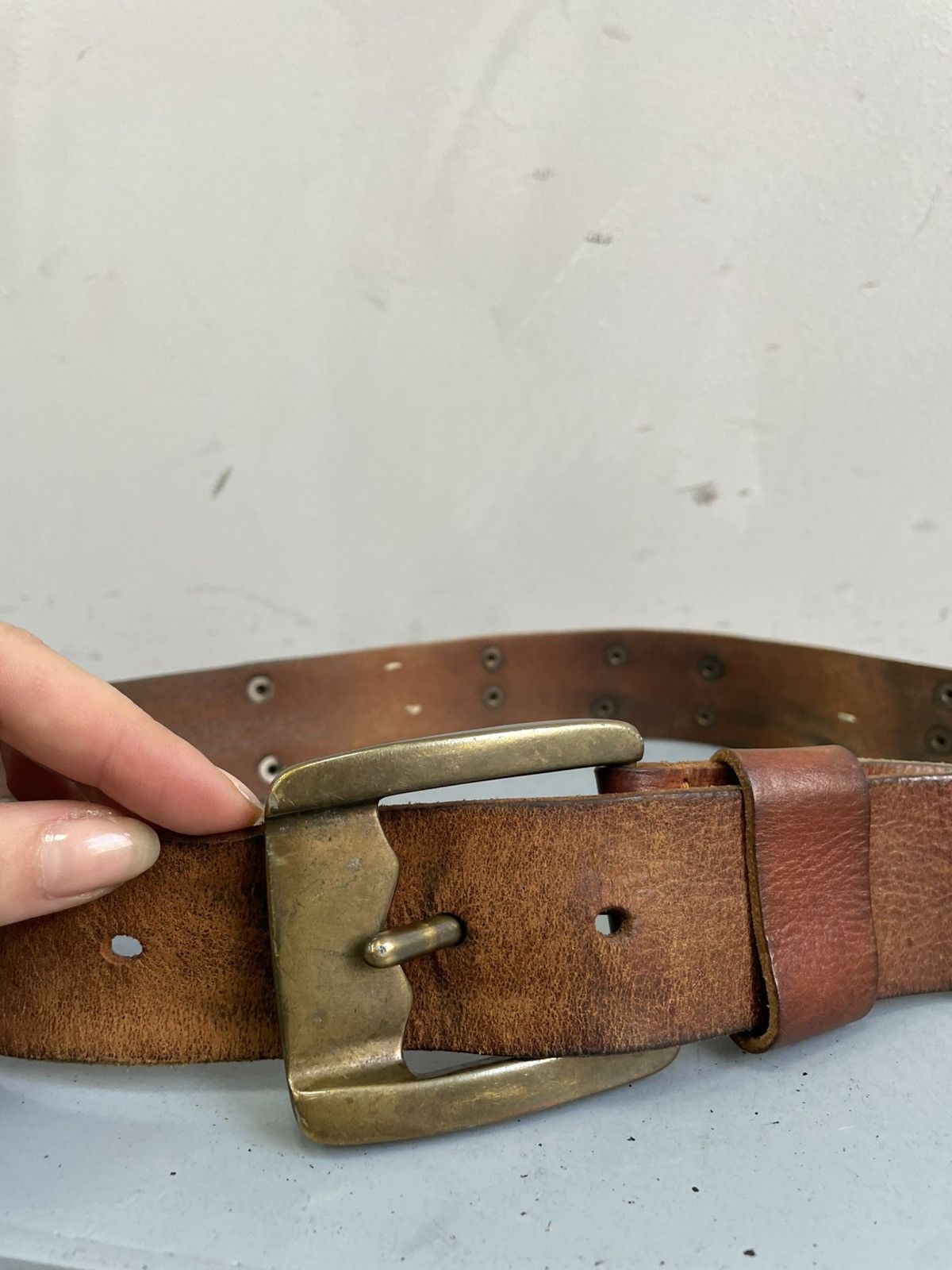 Diesel Rare Diesel big logo leather avant garde belt y2k Size ONE SIZE - 6 Thumbnail
