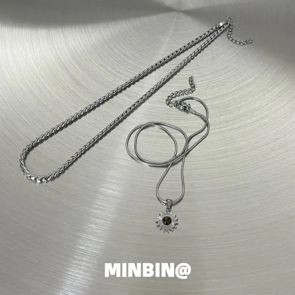 Jewelry Silver Layered Necklace with Sun Pendant Size ONE SIZE - 5 Thumbnail