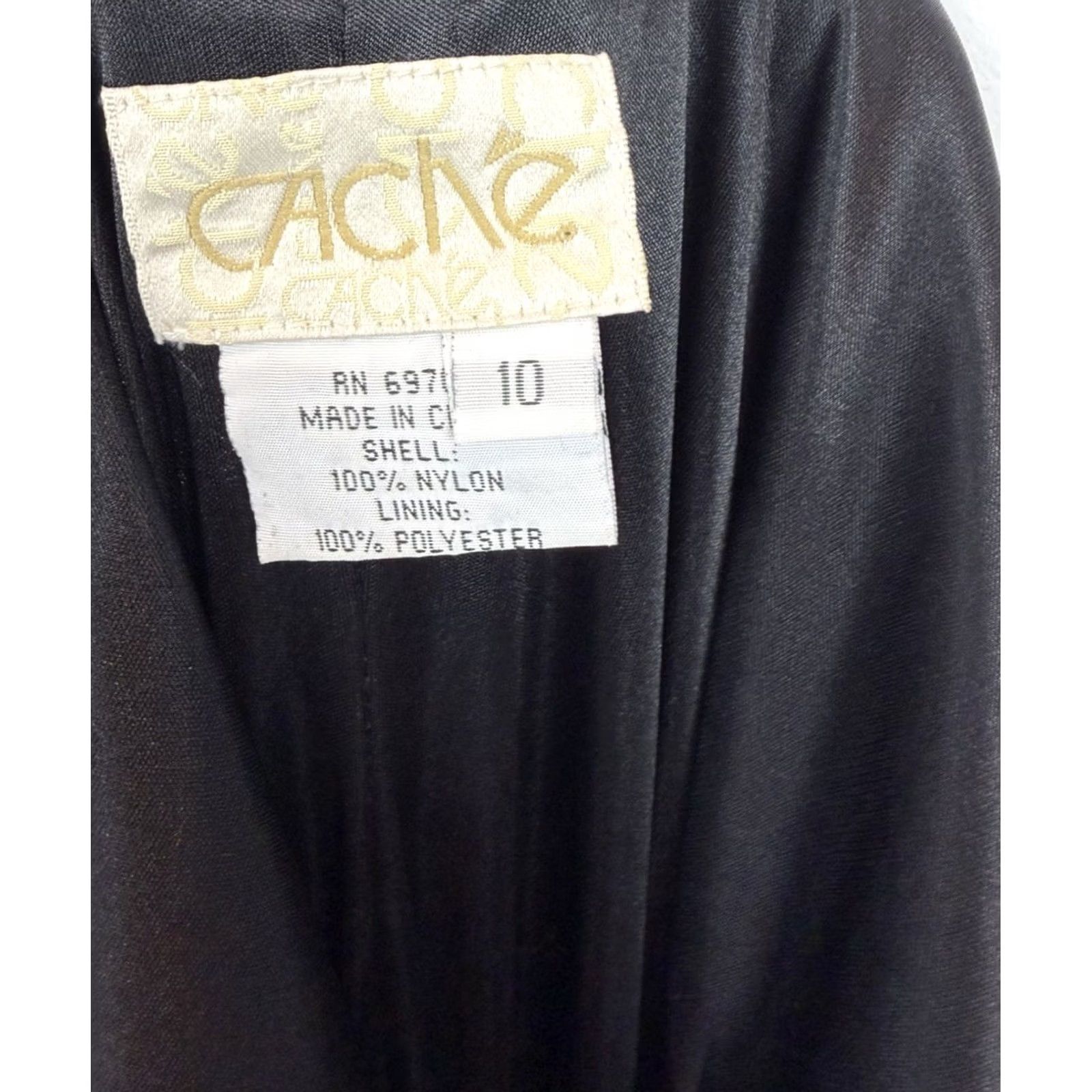 Vintage VINTAGE Cache Cache Formal Dress Womens 10 Black Beaded Red Flowers Maxi Long Silk Polyester Beaded 60" Shoulder to Hem Womens Size L / US 10 / IT 46 - 6 Thumbnail