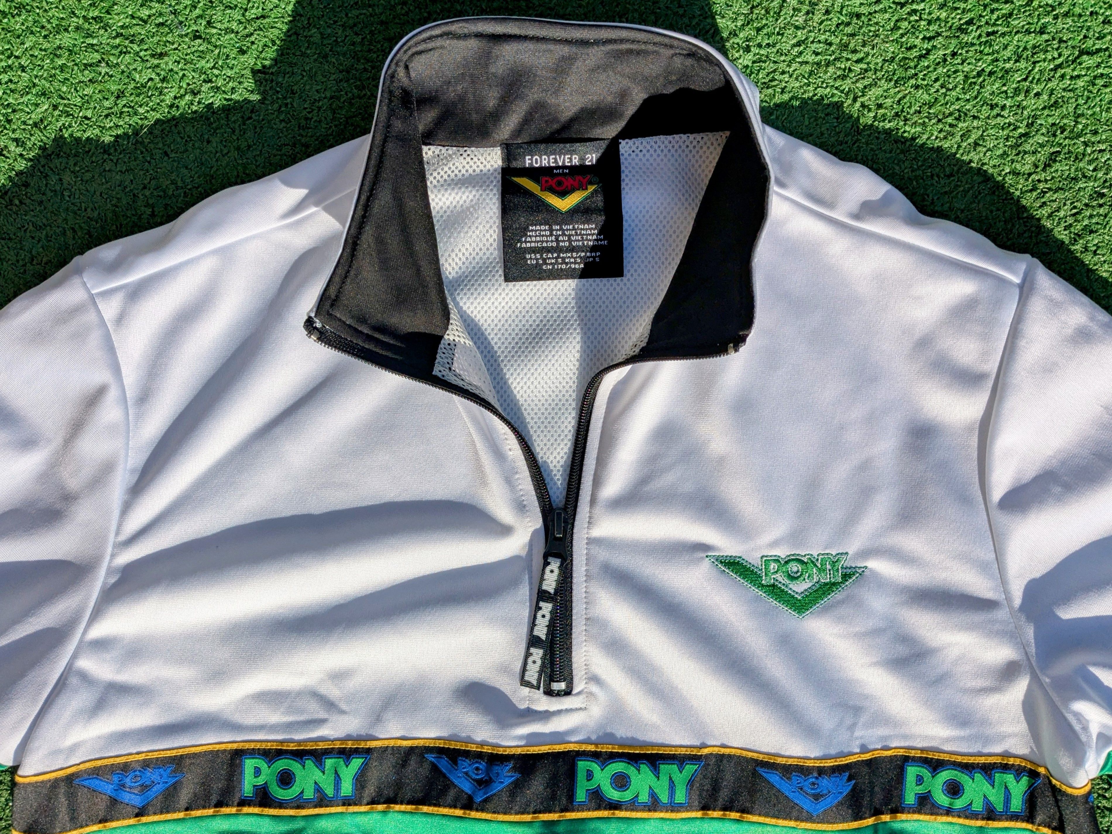 PONY Pony 1/4 Zip Pullover Windbreaker Anorak Unisex Track Jacket Size US S / EU 44-46 / 1 - 6 Thumbnail