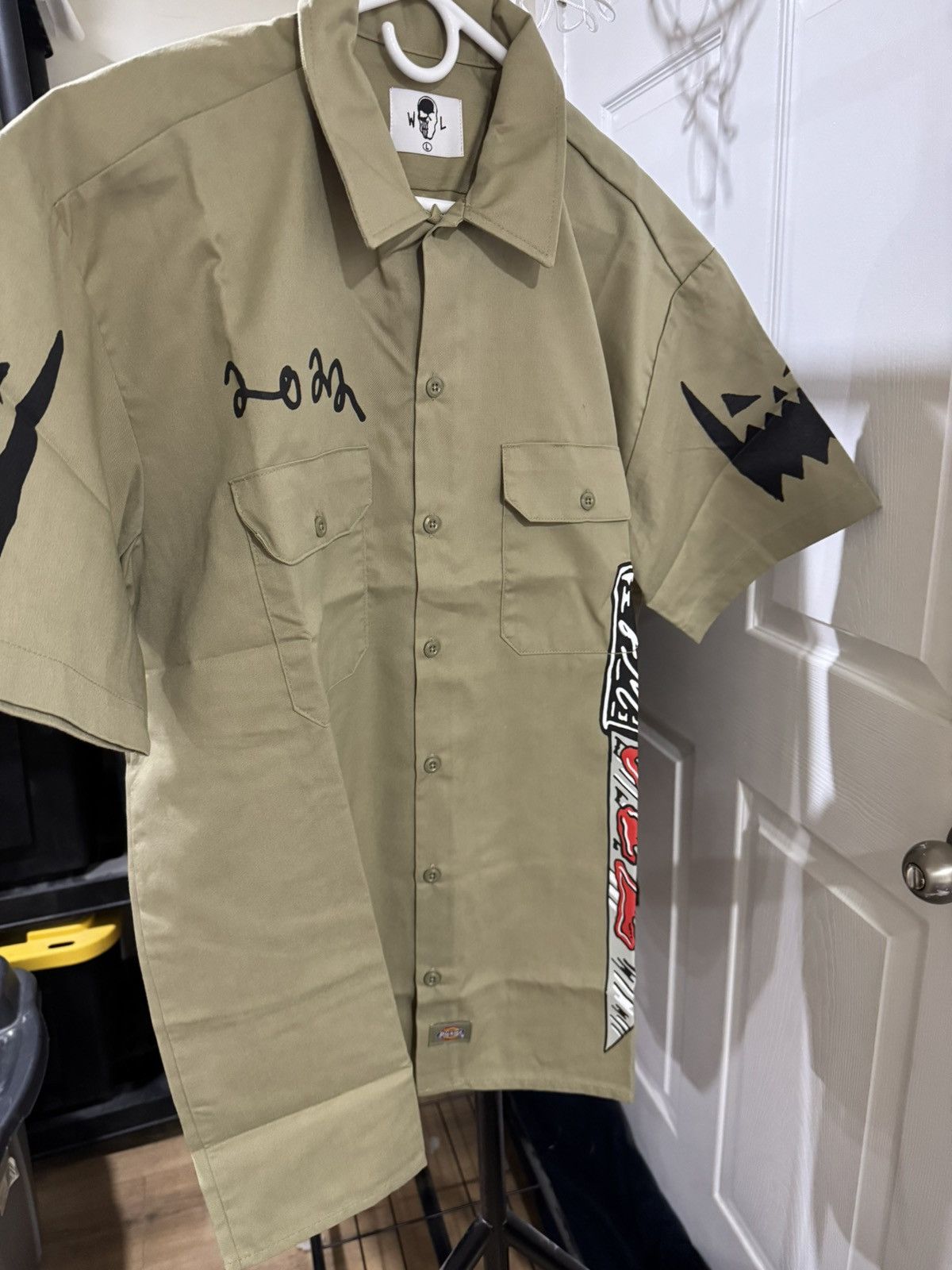 Warren Lotas x Asspizza A Deadly Night Button Down Shirt