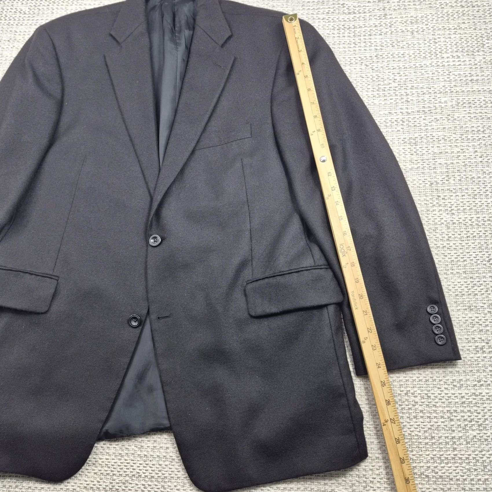 Nordstrom John W. Nordstrom Sport Coat Mens 44R Black Cashmere Loro Piana Two Button Size US S / EU 44-46 / 1 - 7 Thumbnail