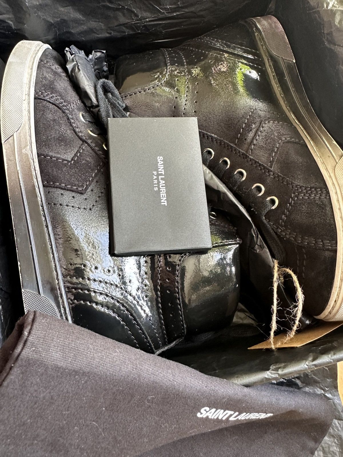 Yves Saint Laurent Yves Saint Laurent Black Antibe Rendez-Vous Sneakers Size US 6 / IT 36 - 6 Thumbnail