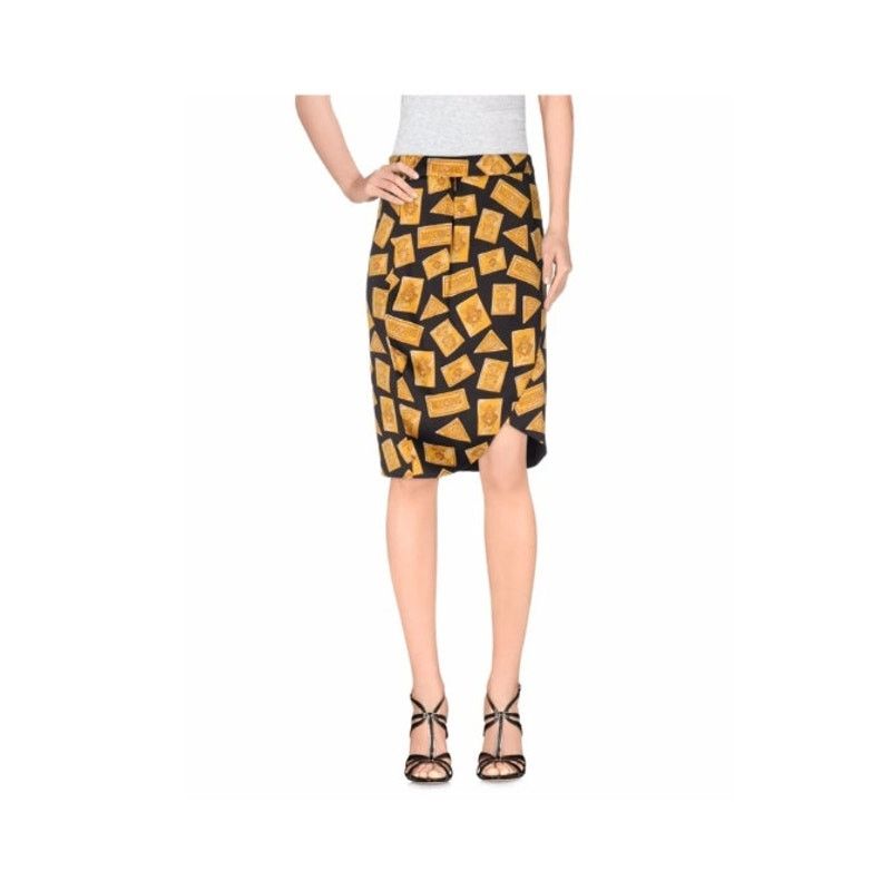 Moschino MOSCHINO COUTURE x Jeremy Scott Plaque Satin Skirt Draped Size 26" / US 2 / IT 38 - 5 Thumbnail