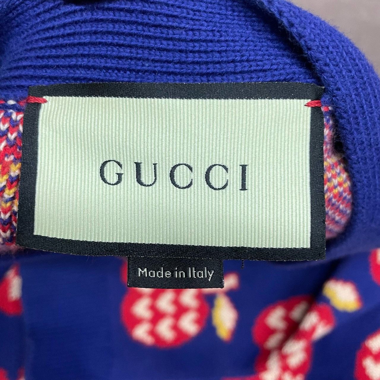 Gucci Gucci Blue Apple Full Print Cardigan sweater 2501-Nextarrow Size US S / EU 44-46 / 1 - 4 Thumbnail
