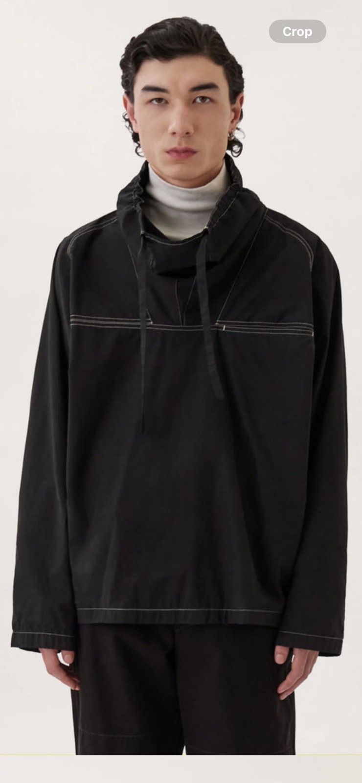 image of Lemaire Anorak Oversized Jacket. 50/m. $490 in Grey, Men's (Size Medium)