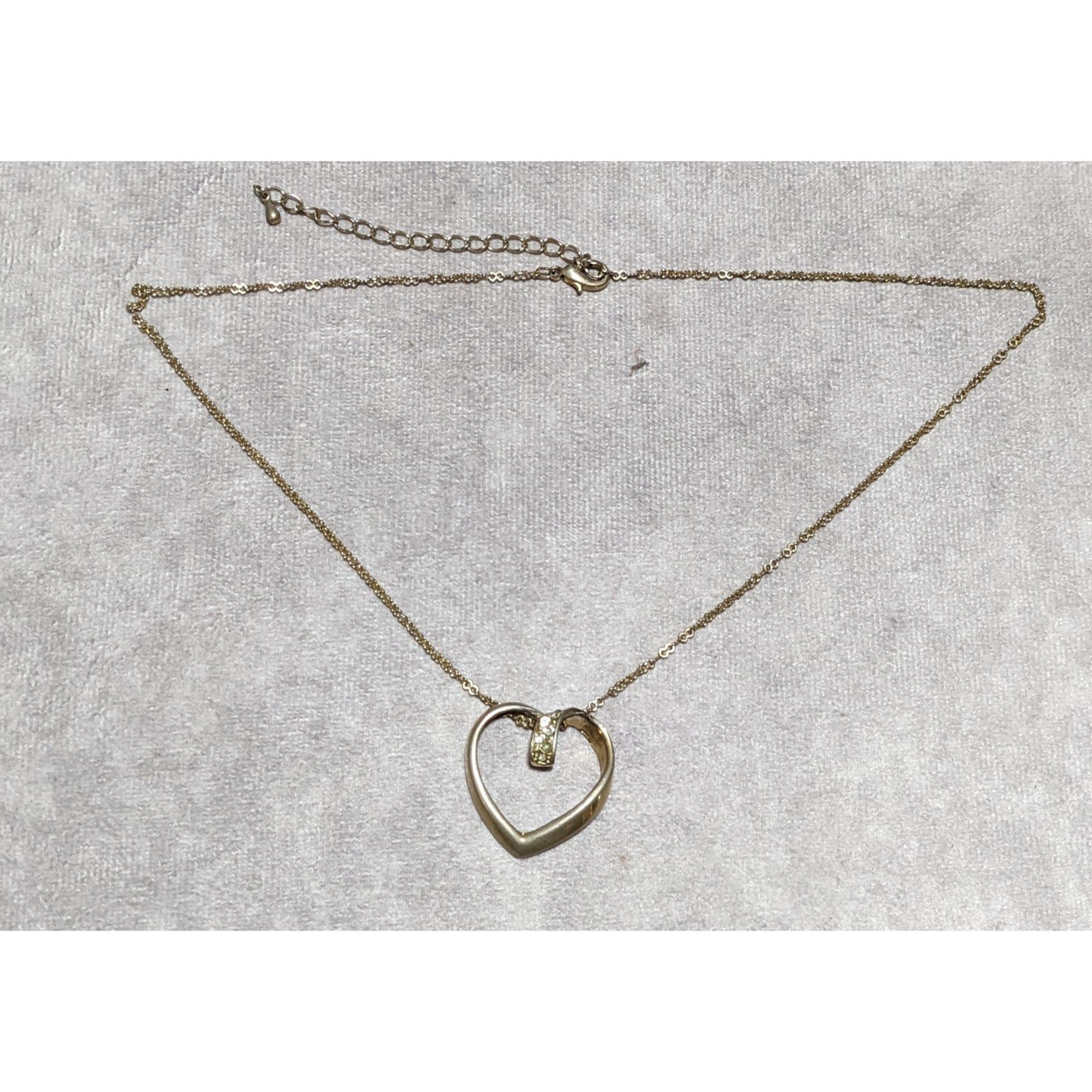 Other Open Heart-Shaped Rhinestone Pendant Necklace Size ONE SIZE - 25 Thumbnail
