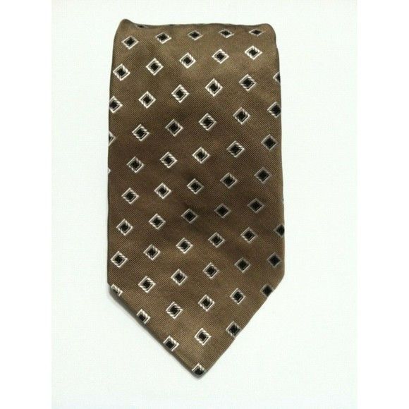 Ike Behar IKE BEHAR MENS NEW BROWN 100%SILK WIDE NECKTIE WIDTH: 3 7/8" Size ONE SIZE - 1 Thumbnail